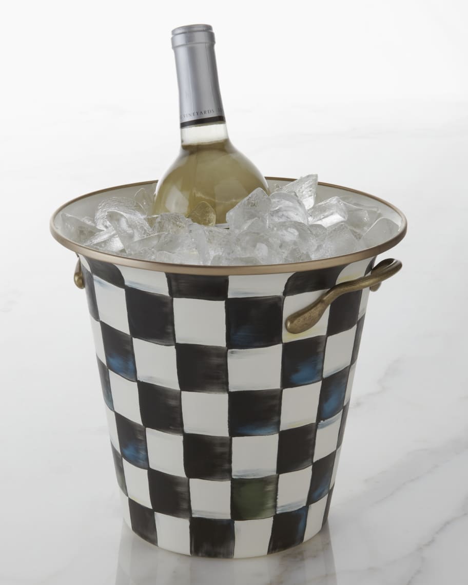 Image 1 of 2: Courtly Check Enamel Wine Cooler