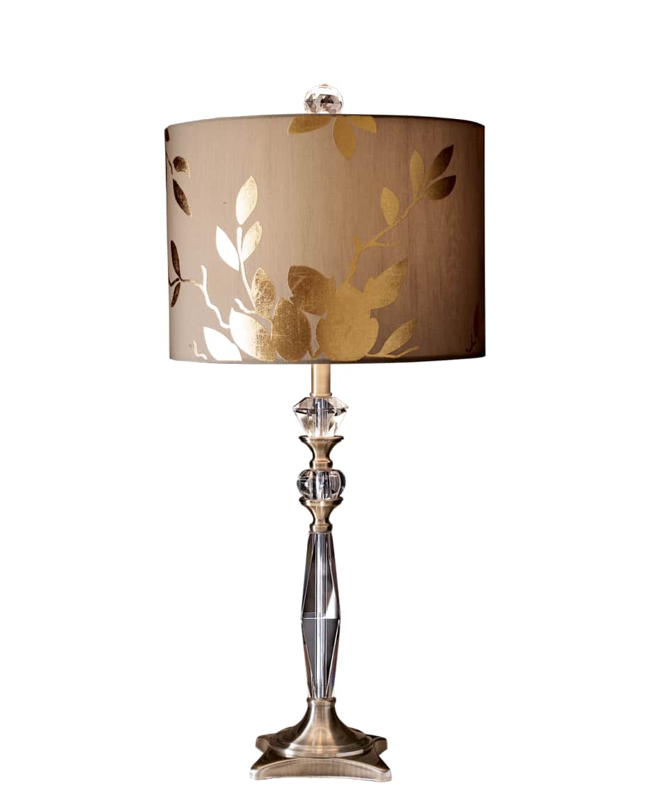 Image 2 of 2: Golden Leaf Table Lamp