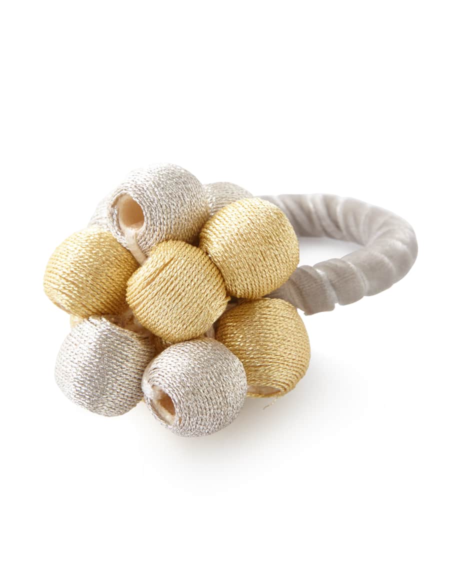 Image 1 of 1: Metallic Bead Bouquet Napkin Ring