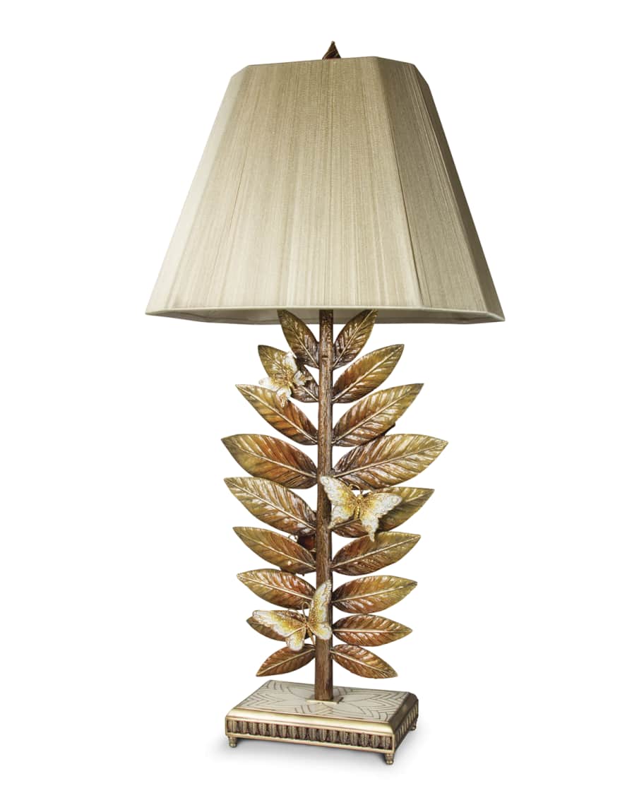 Image 1 of 2: Butterfly & Leaf Lamp