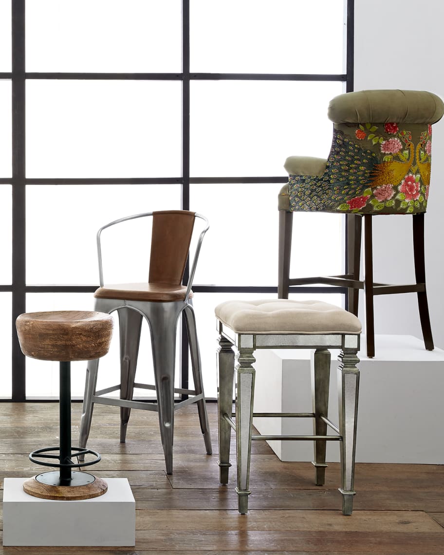 Image 2 of 5: Sundance Leather Barstool, 30"