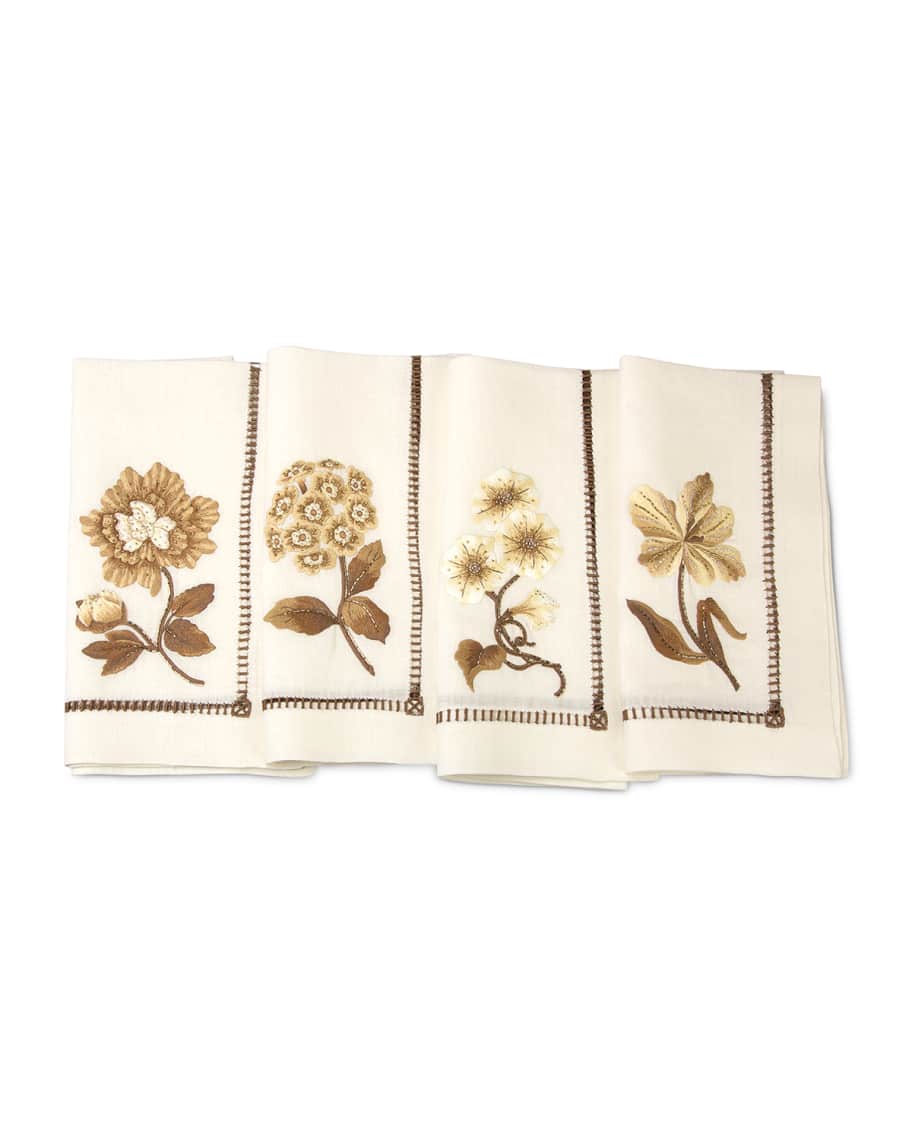 Image 1 of 3: Floral Dinner Napkins, 4-Piece Set