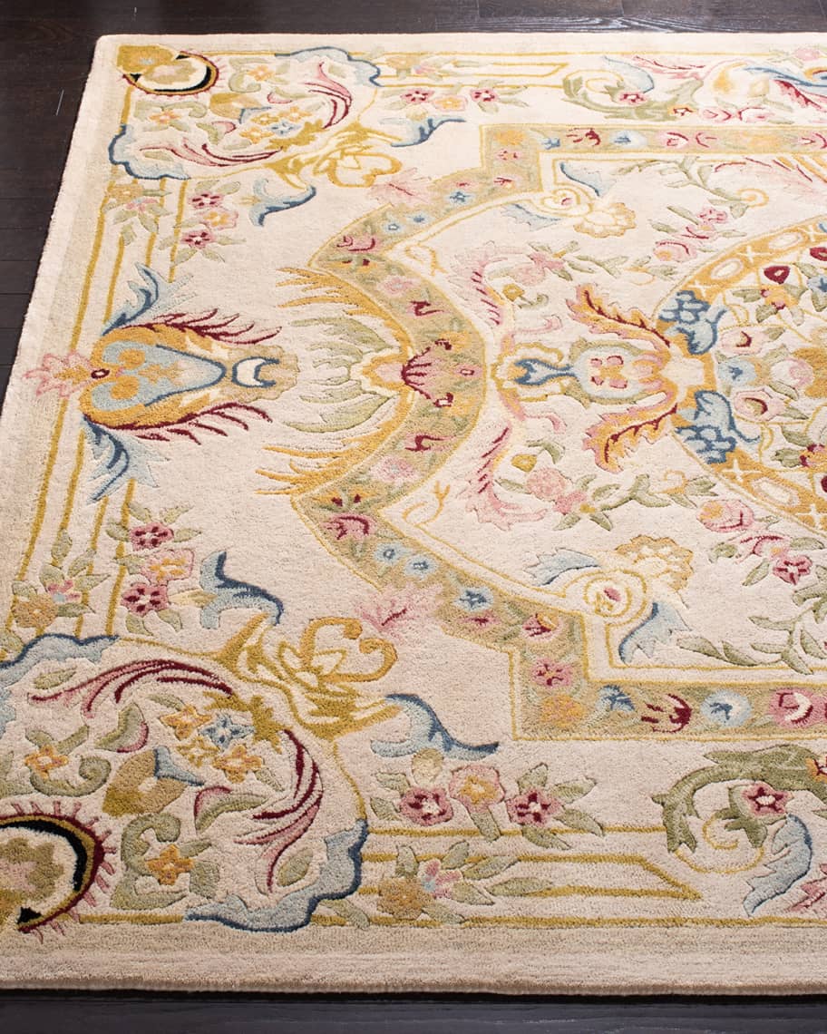 Image 2 of 5: Feather Medallion Rug, 3' x 5'
