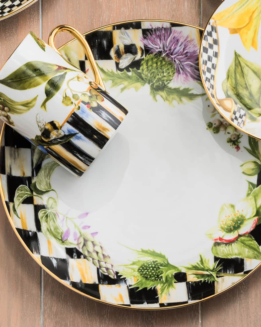MacKenzie-Childs Garland Thistle & Bee Dinner Plate | Horchow