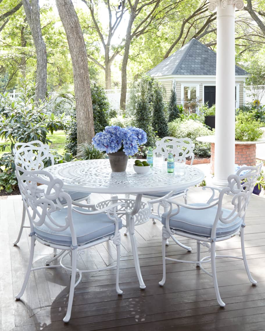 Image 2 of 3: Day Lily Round Outdoor Dining Table