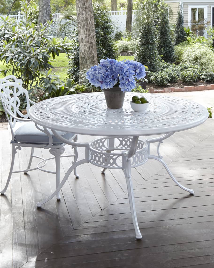 Image 1 of 3: Day Lily Round Outdoor Dining Table
