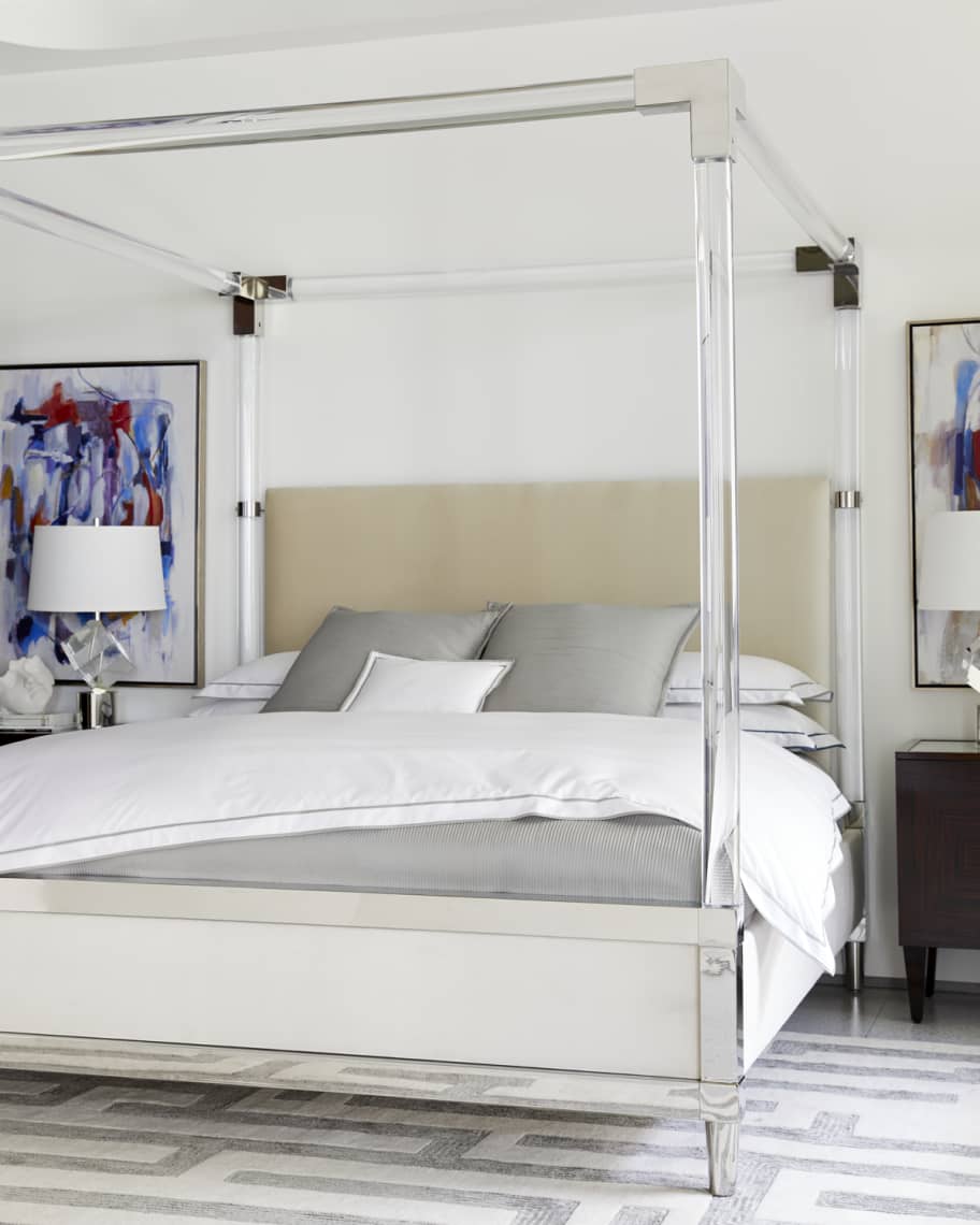 Acrylic canopy bed on sale frame