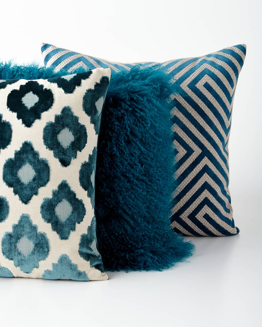 Image 2 of 2: Luke Turquoise Pillow