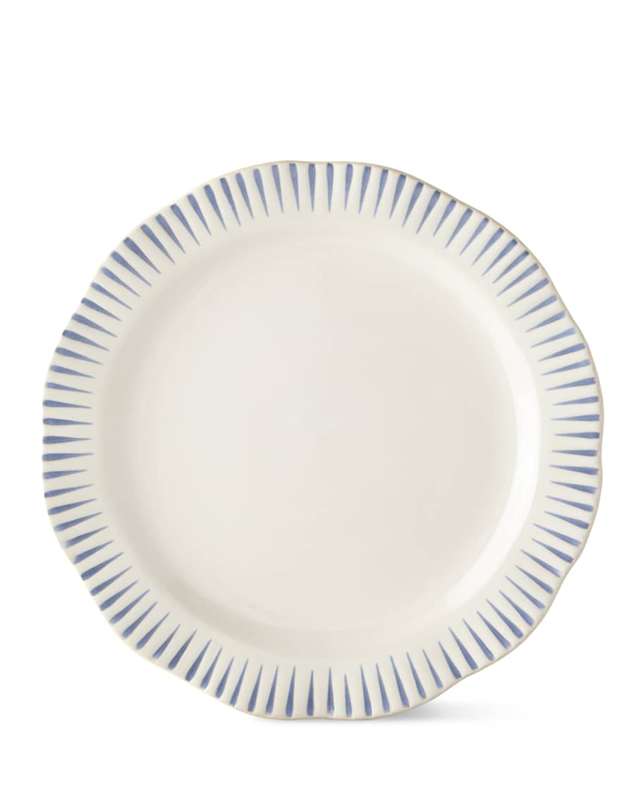 Image 1 of 5: Sitio Stripe Indigo Dinner Plate