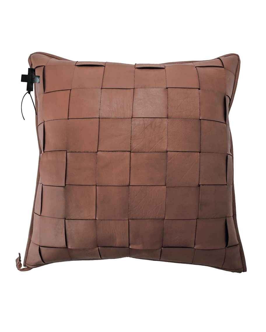 Saddle leather pillow new arrivals