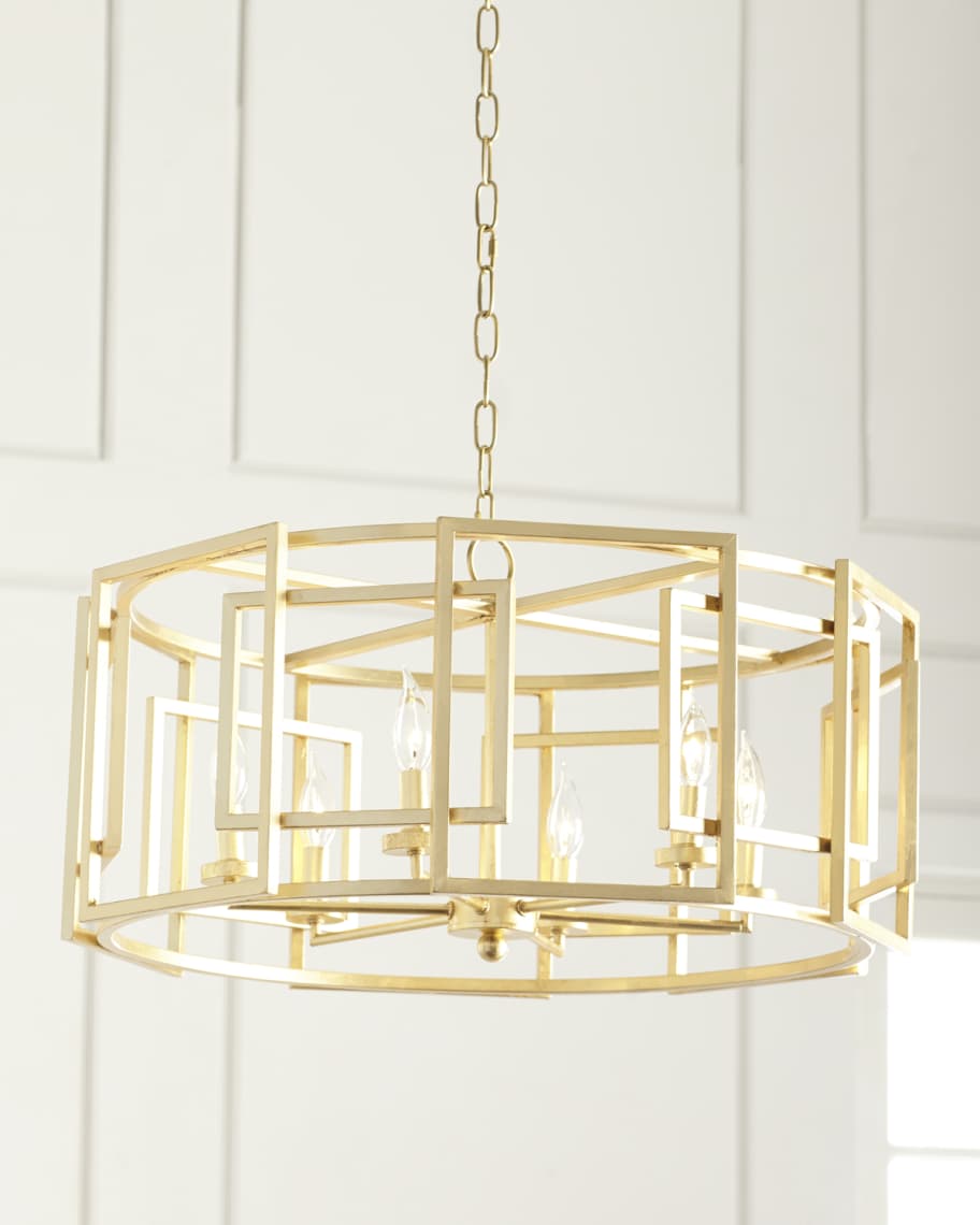 Drum chandelier gold outlet