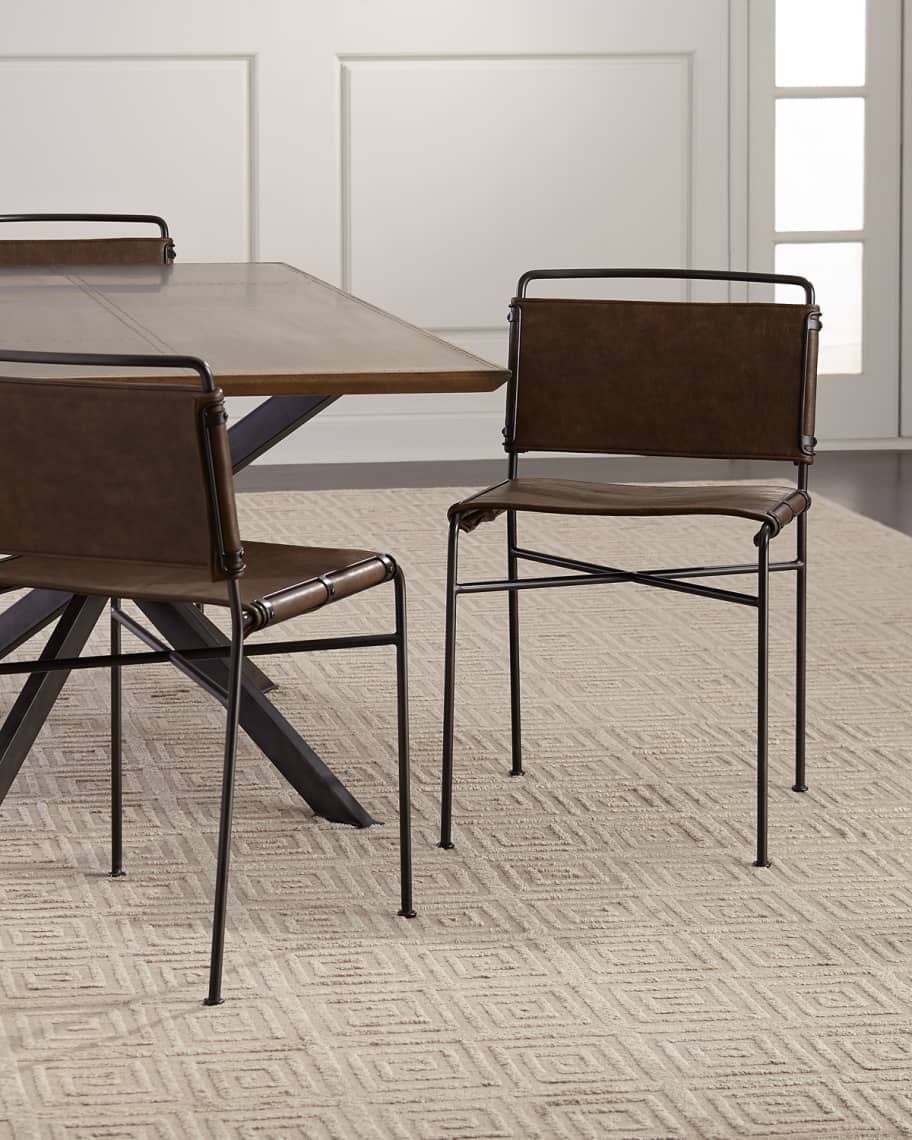 Four hands leather dining 2025 chair