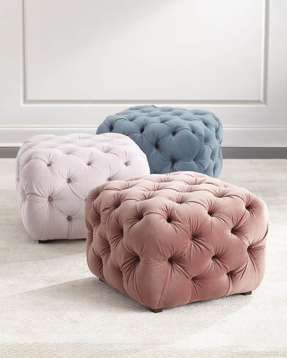 Tufted cheap cube ottoman