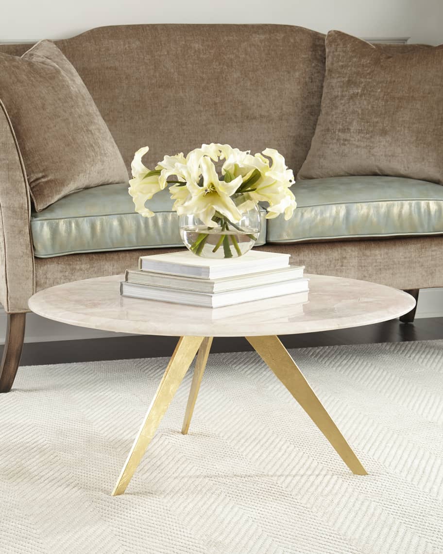 Image 1 of 3: Scarlett Blush Agate Coffee Table