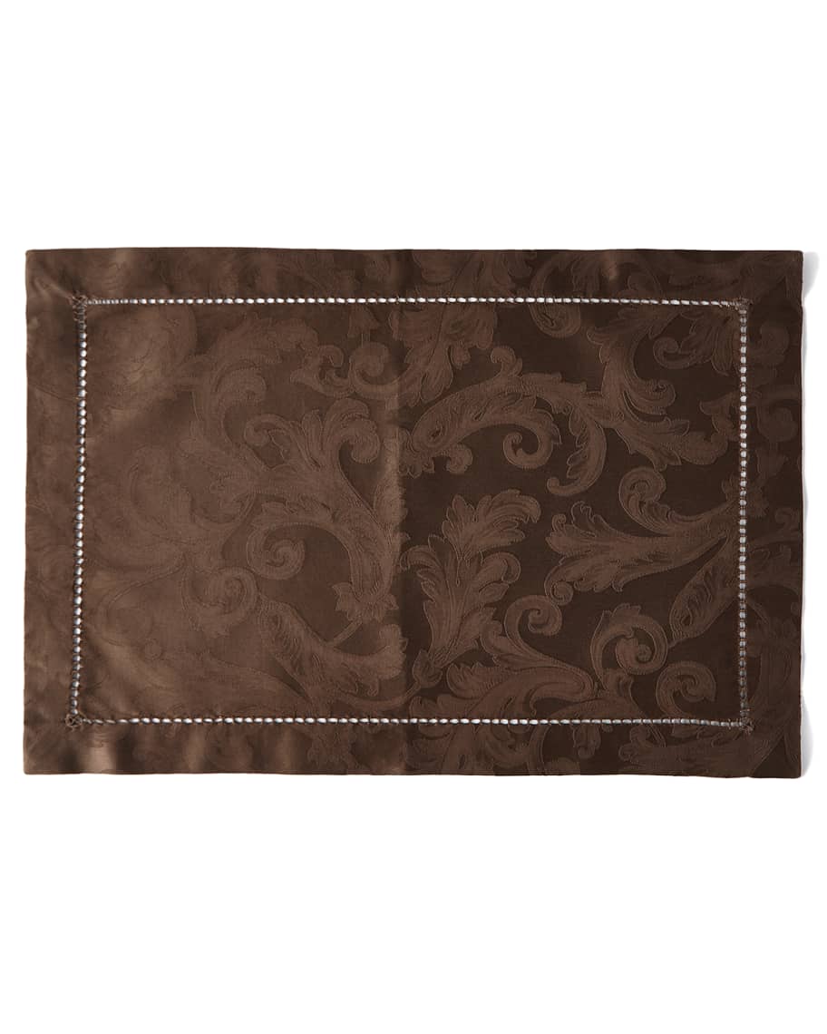 Image 1 of 2: Acanthus Jacquard Placemats, Set of 4
