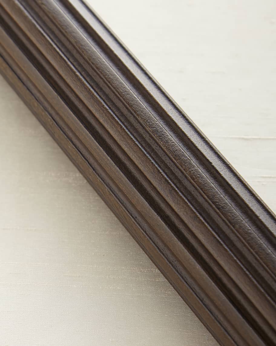 Image 1 of 2: 8'L Fluted Wood Drapery Rod