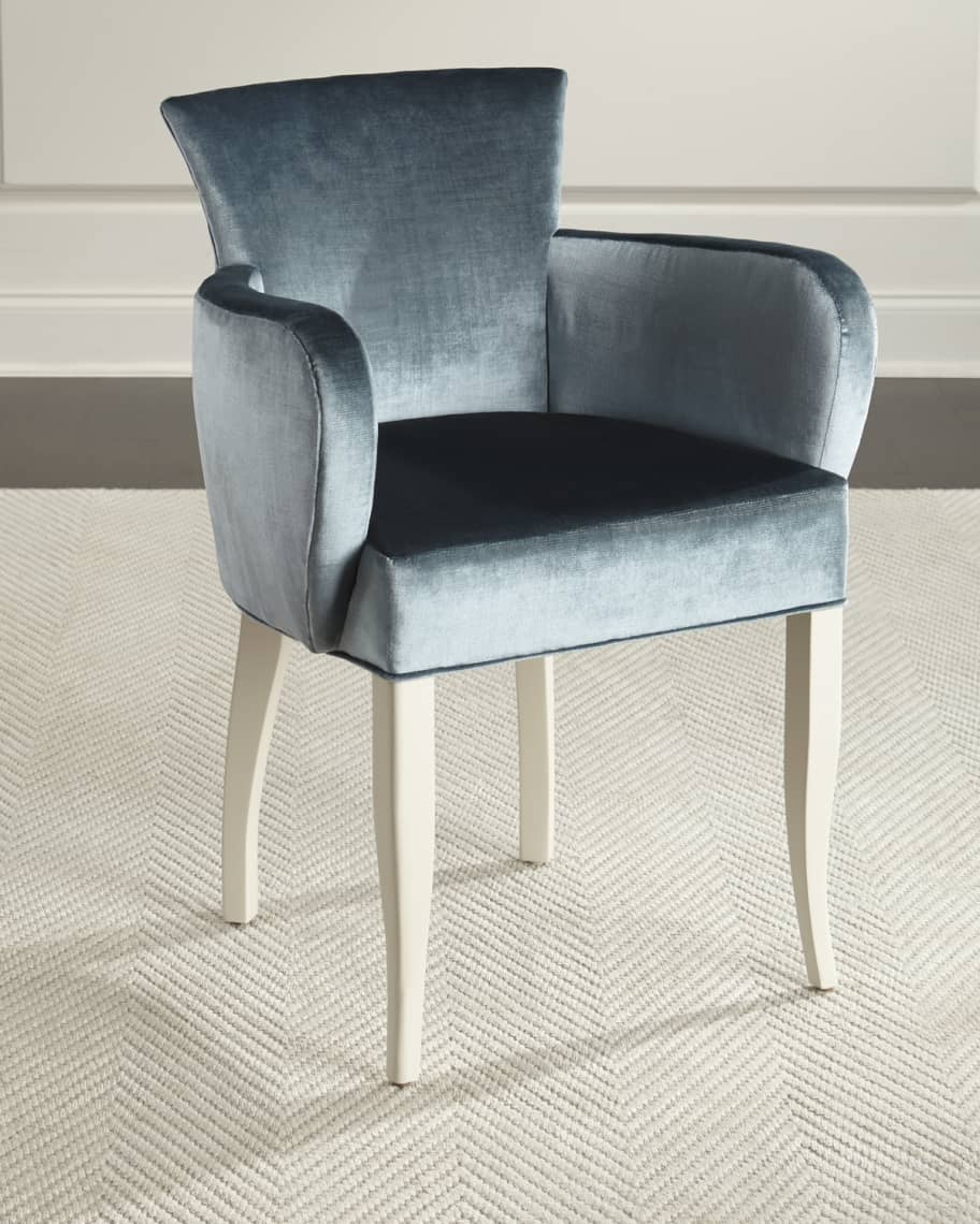 Jamie Blue Velvet Accent Chair