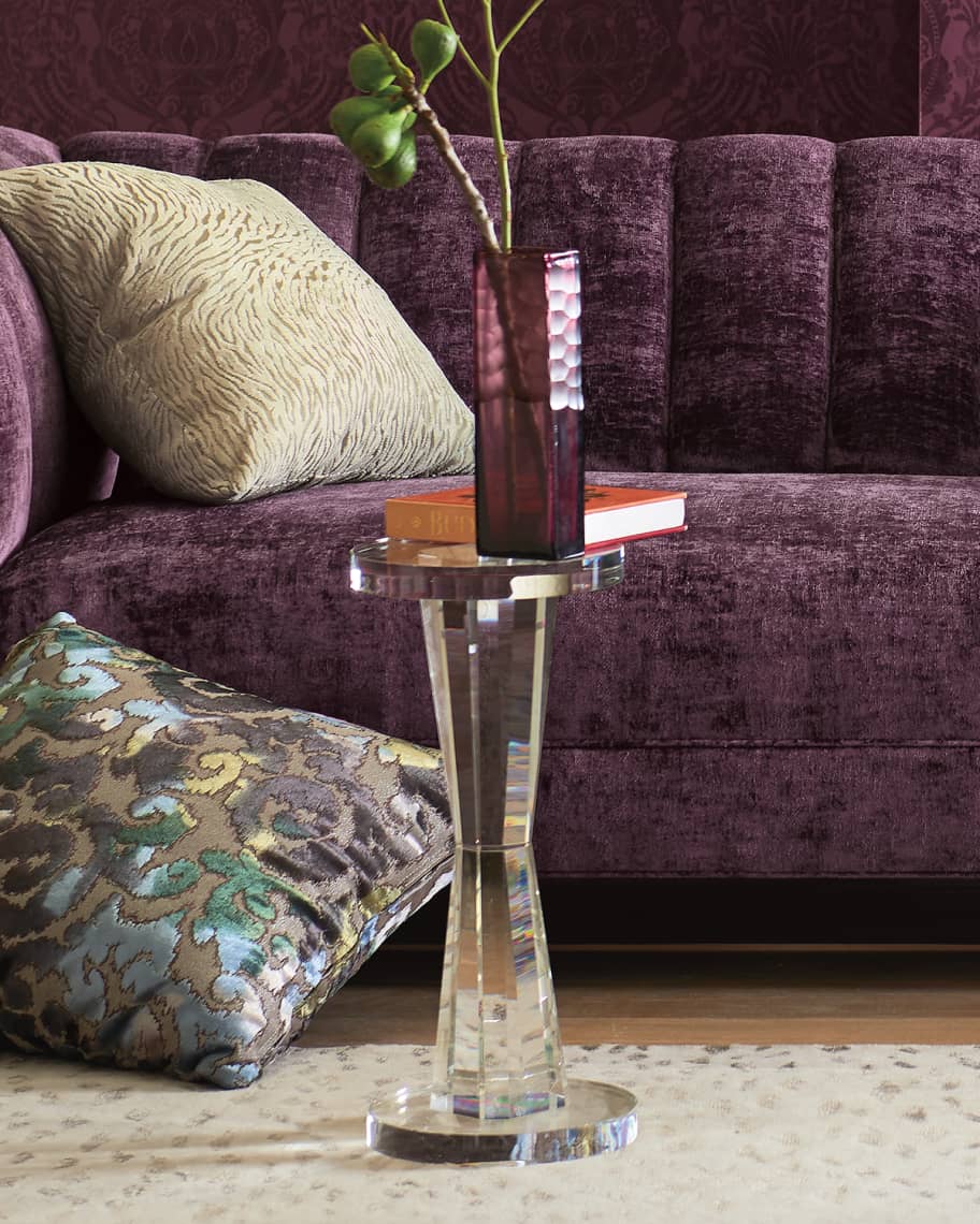 JohnRichard Collection Duchess Cylinder Crystal Side Table