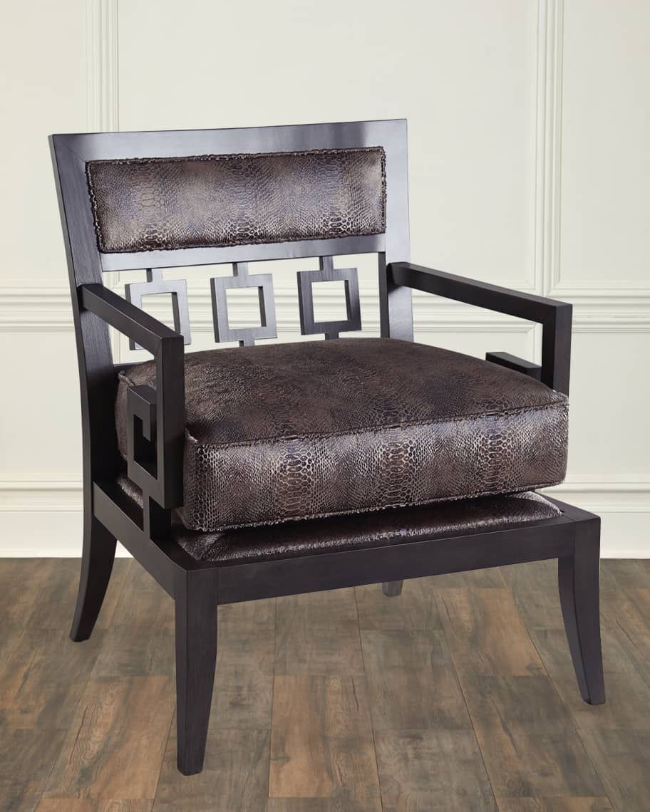 Massoud Serpent Greek Key Accent Chair | Horchow