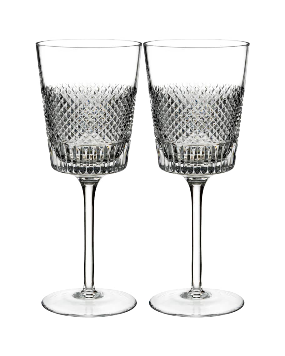 Image 1 of 1: Diamond Line Wine Glasses, Set of Two