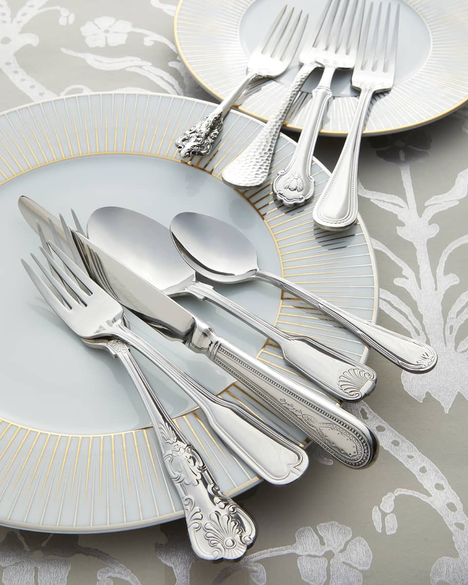 Wallace Silversmiths 65-Piece Euro Beads Flatware Service