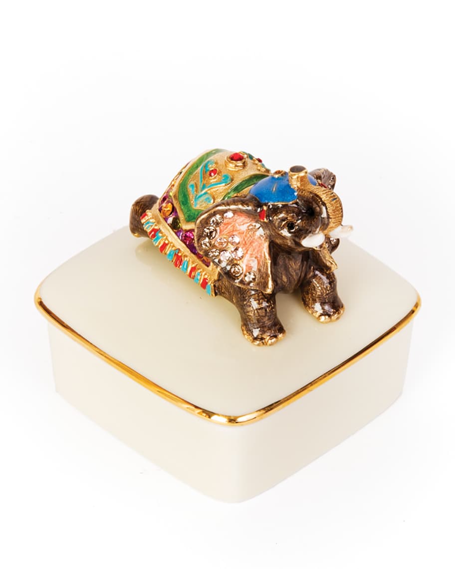 Image 1 of 1: Elephant Porcelain Box