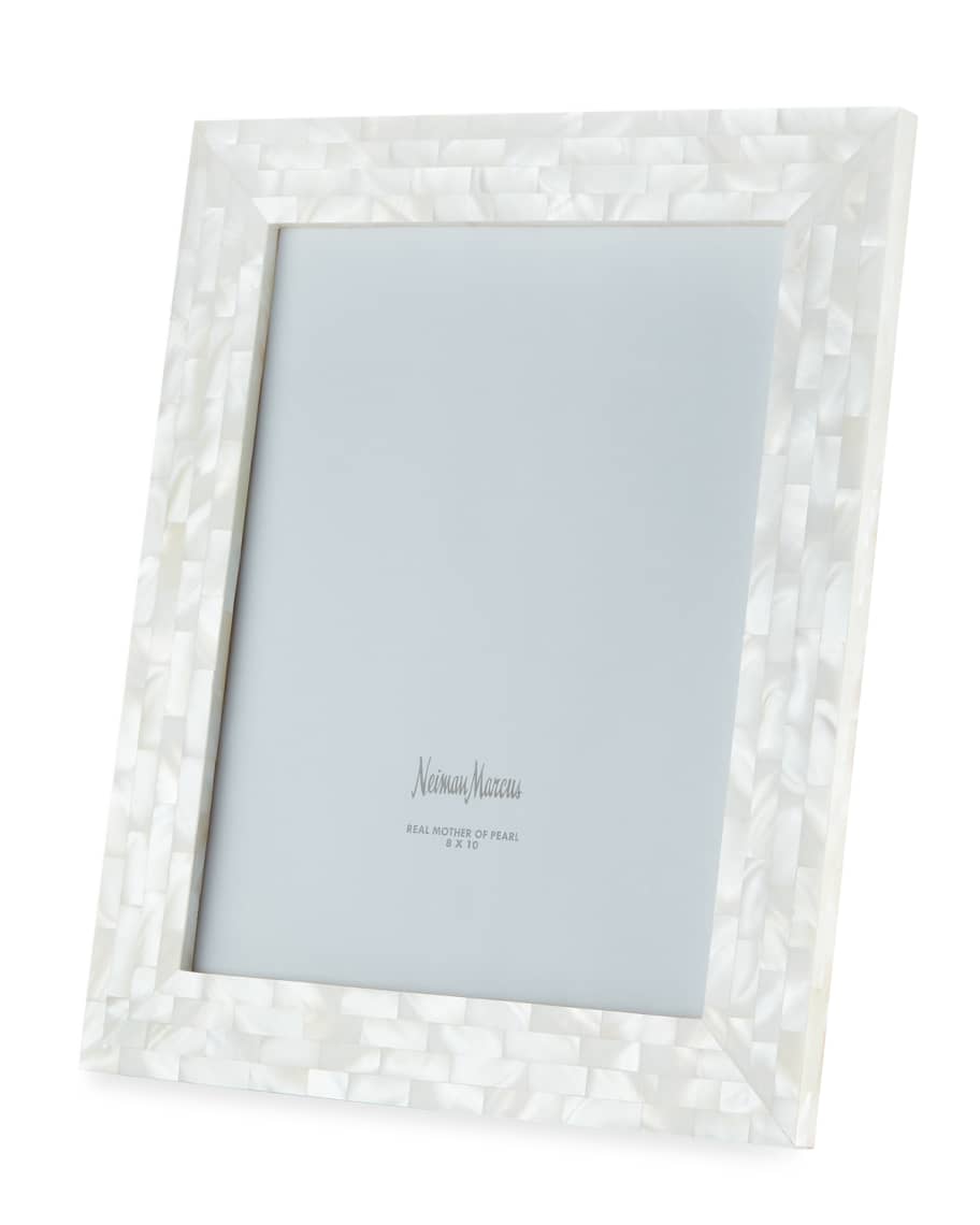 Image 1 of 1: Mother-of-Pearl Picture Frame, White, 8" x 10"