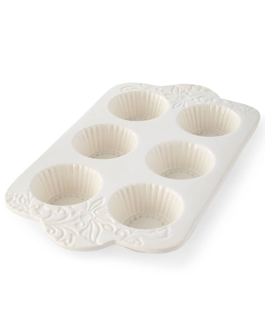Image 1 of 4: Etched Floral Muffin Pan