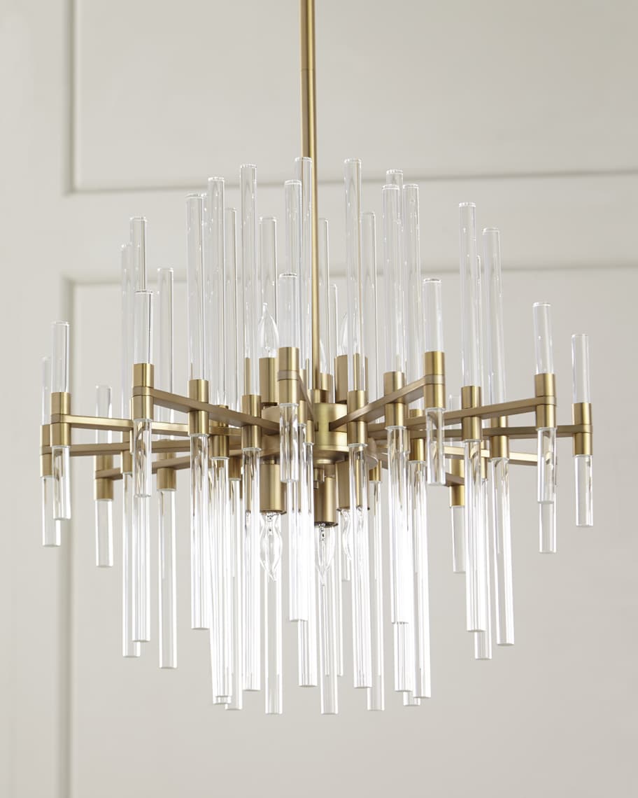 Acrylic and sales gold chandelier