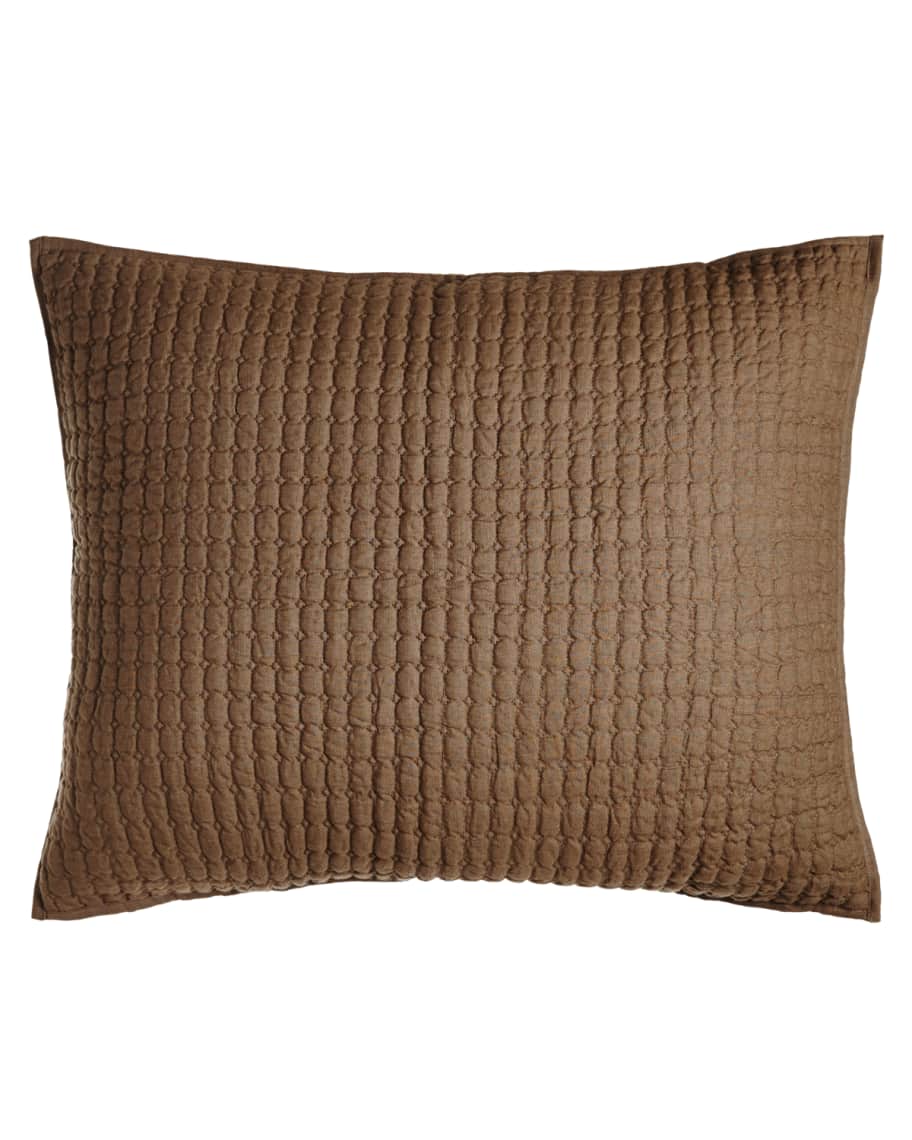 Image 1 of 1: Standard Catalina Quilted Linen Sham