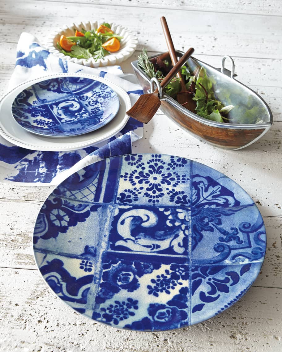Image 2 of 2: Blue Tile Salad Plates, Set of 4
