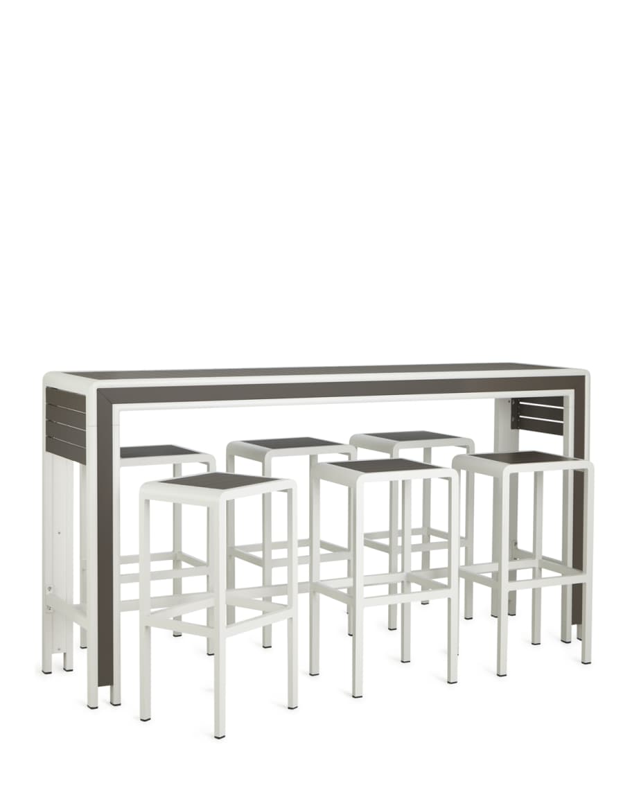 Image 3 of 4: Bar Table with 6 Stools