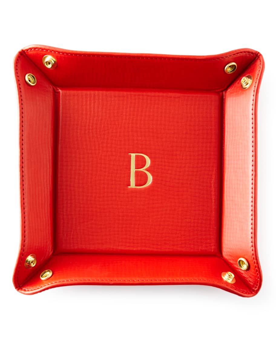 Image 3 of 3: Personalized Leather Valet Tray