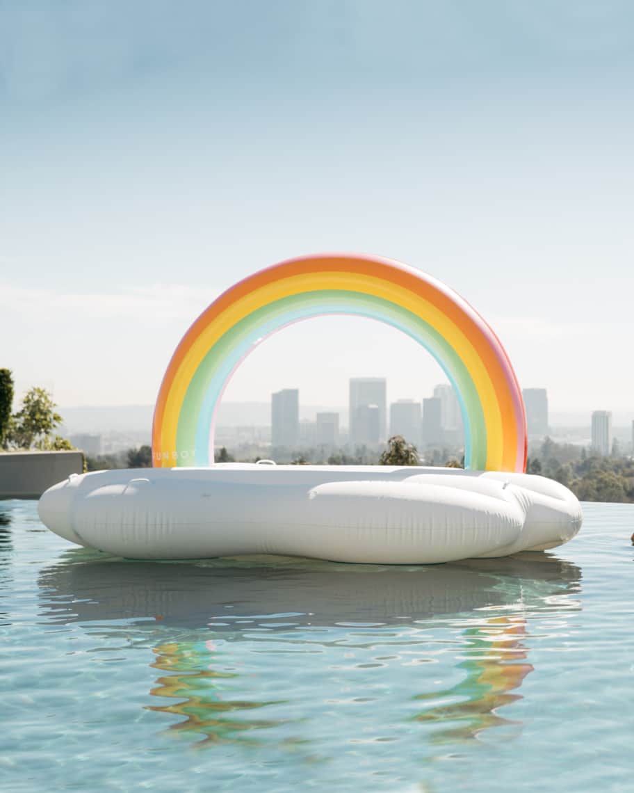 Image 2 of 2: Rainbow Cloud Daybed Pool Float