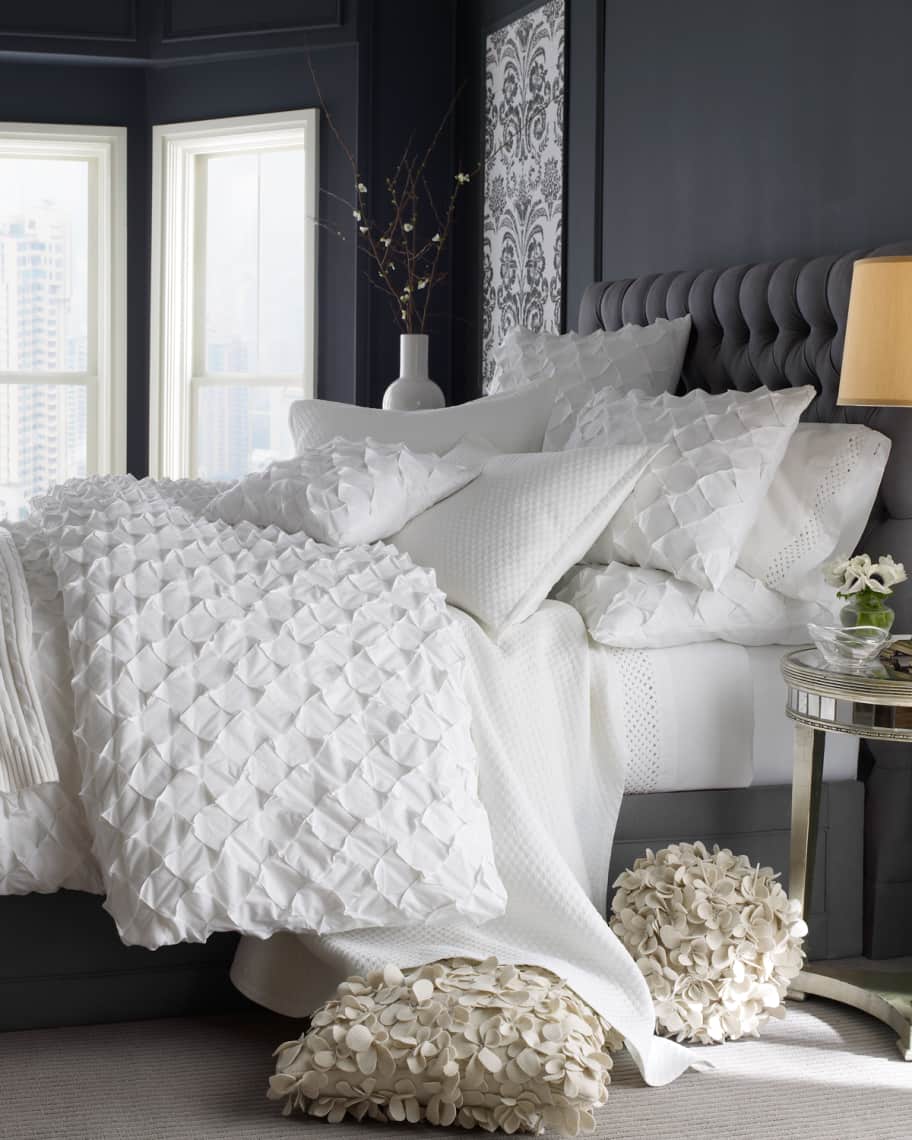 King Puckered Diamond Duvet Cover Horchow