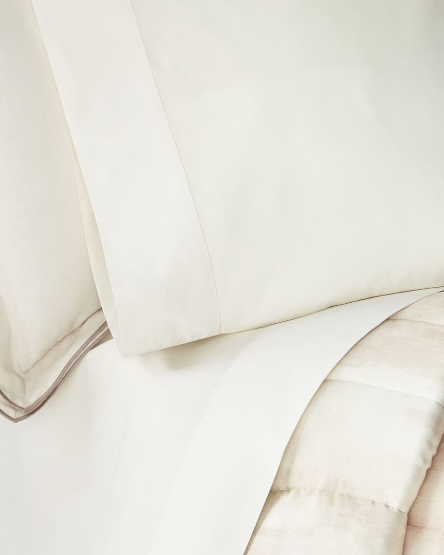 Image 1 of 2: Striated Band King Pillowcases, Set of 2