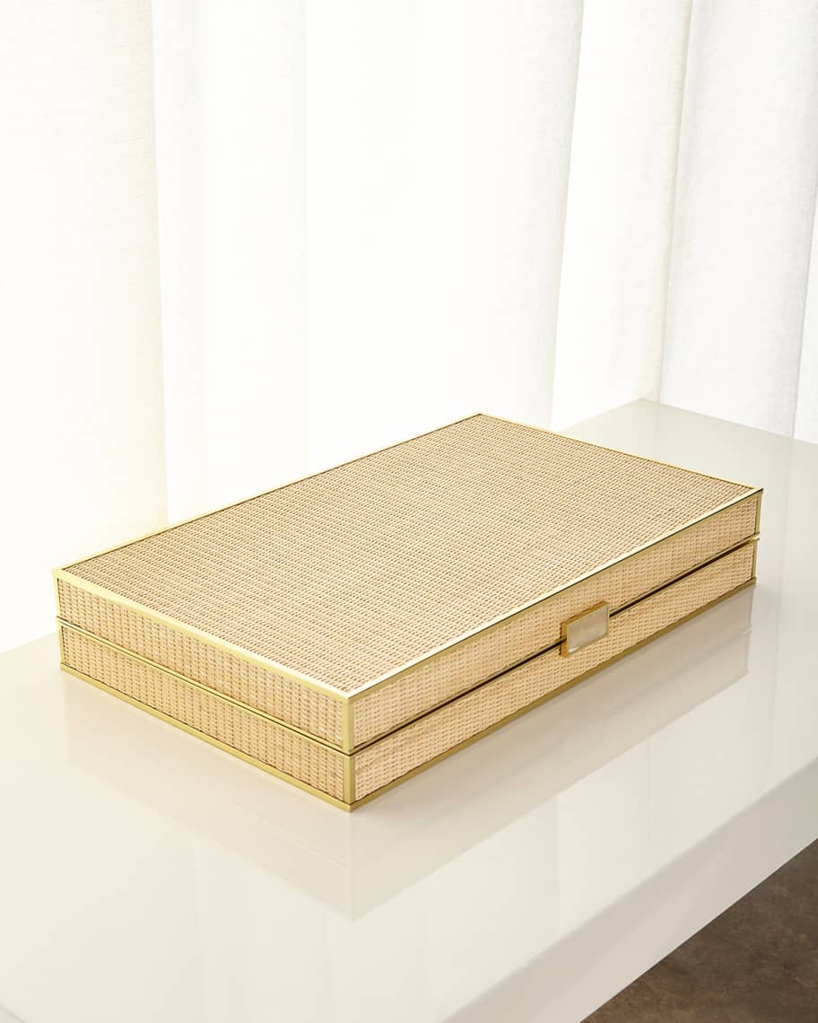 Image 2 of 2: Cane Backgammon Set