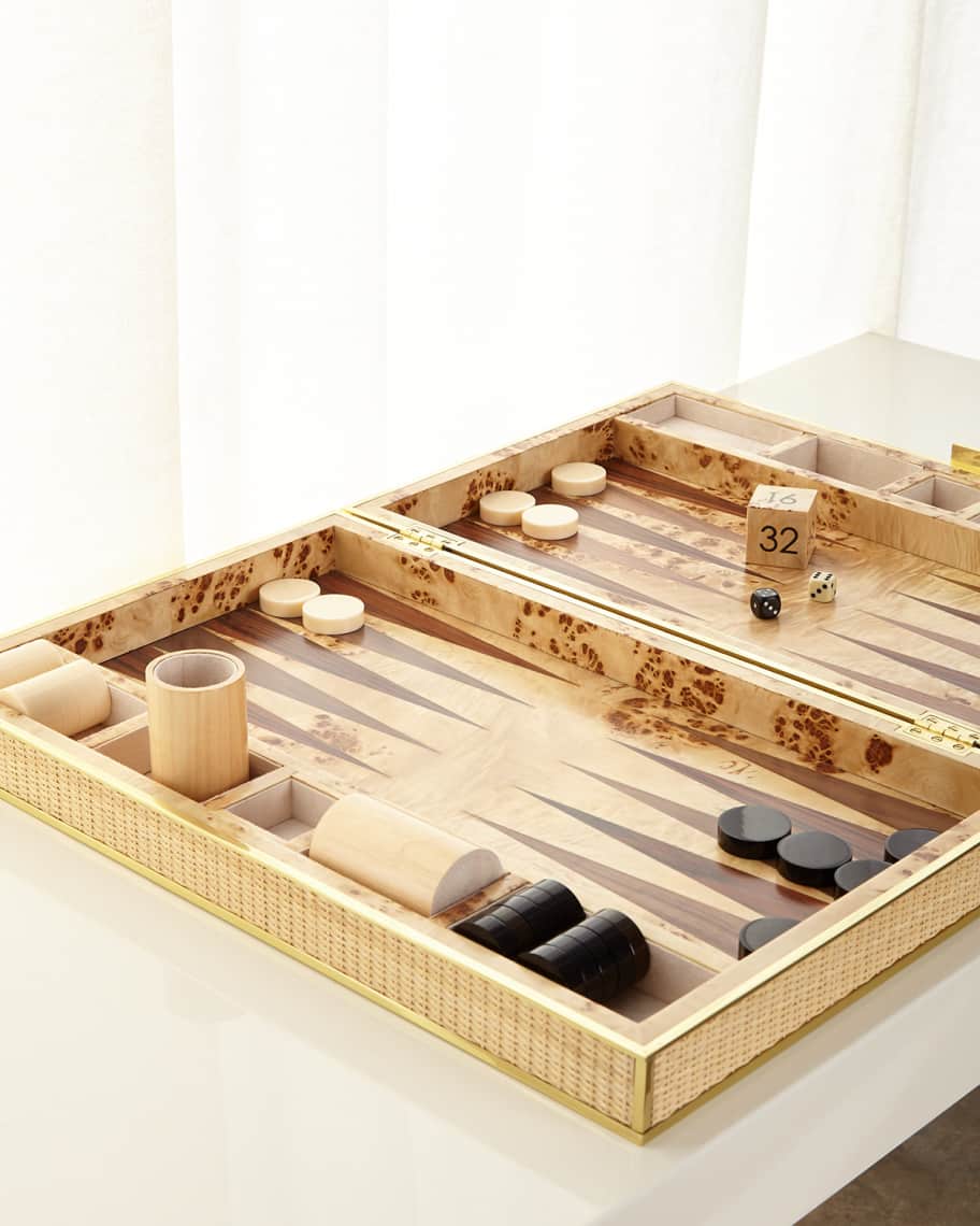 Image 1 of 2: Cane Backgammon Set