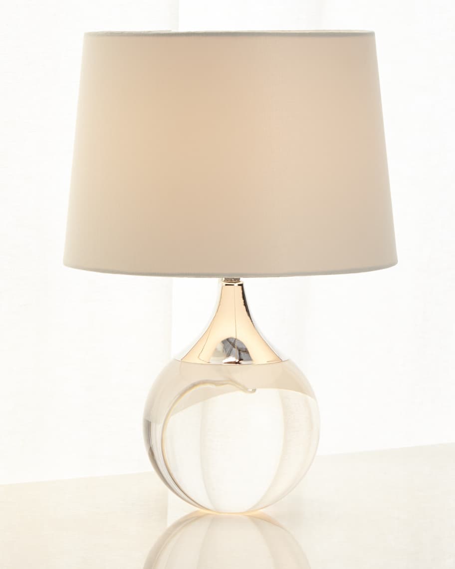 Image 3 of 3: Fluted Crystal Ball Lamp