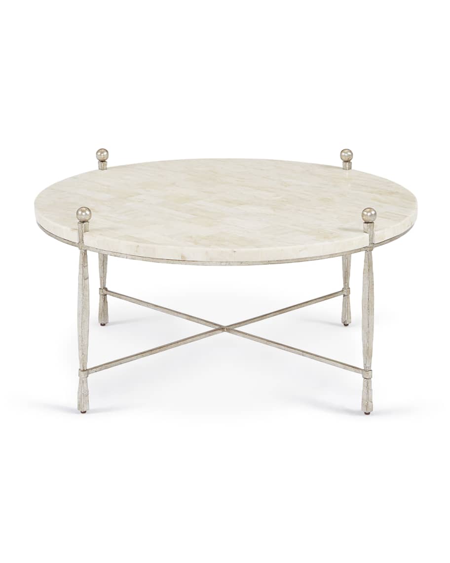 Image 2 of 3: Clarion Stone-Top Coffee Table