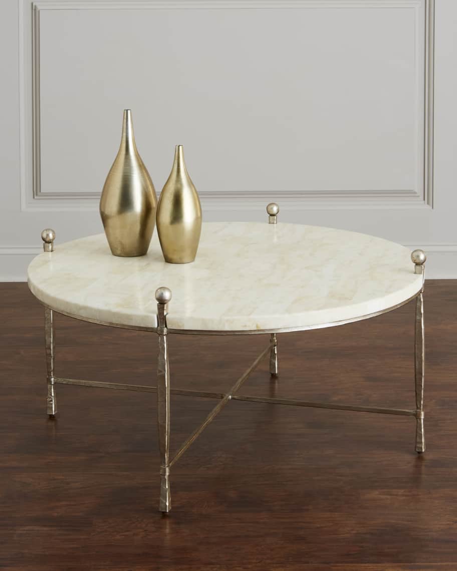 Image 1 of 3: Clarion Stone-Top Coffee Table