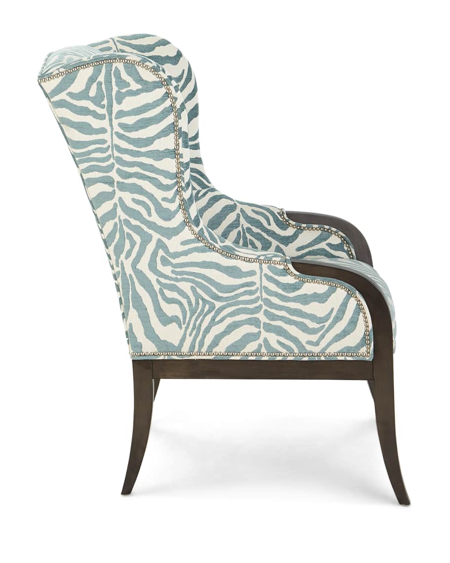 Image 2 of 5: Anassa Zebra Wing Chair