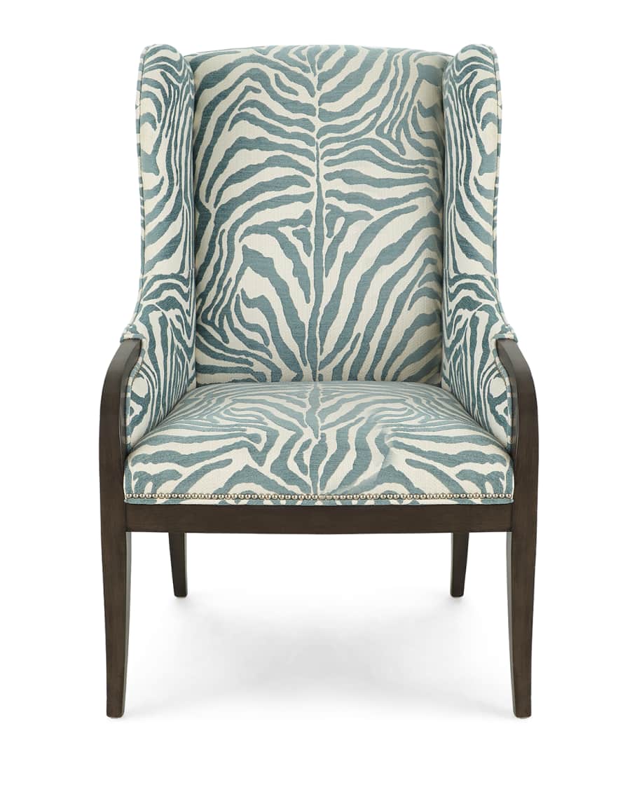 Image 3 of 5: Anassa Zebra Wing Chair