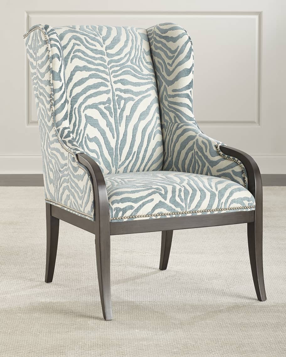 Image 1 of 5: Anassa Zebra Wing Chair
