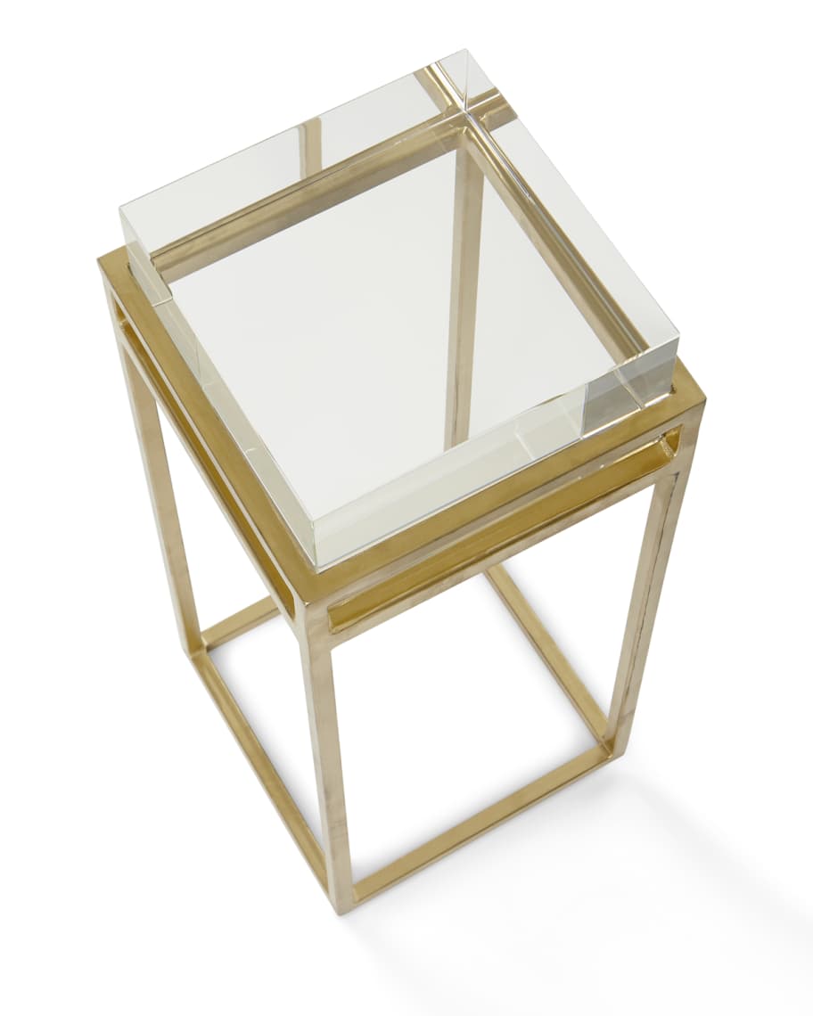 Image 3 of 4: Carlyle Glass Block Side Table