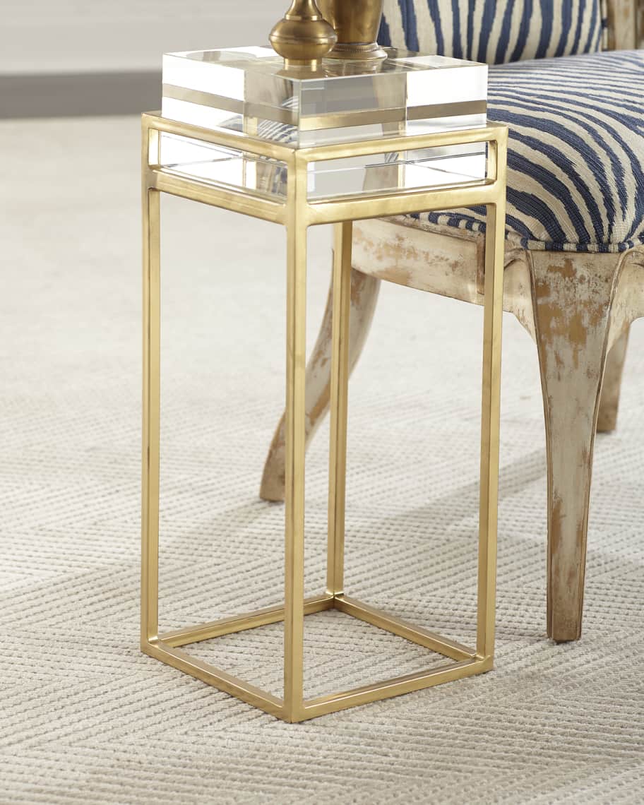 Image 1 of 4: Carlyle Glass Block Side Table