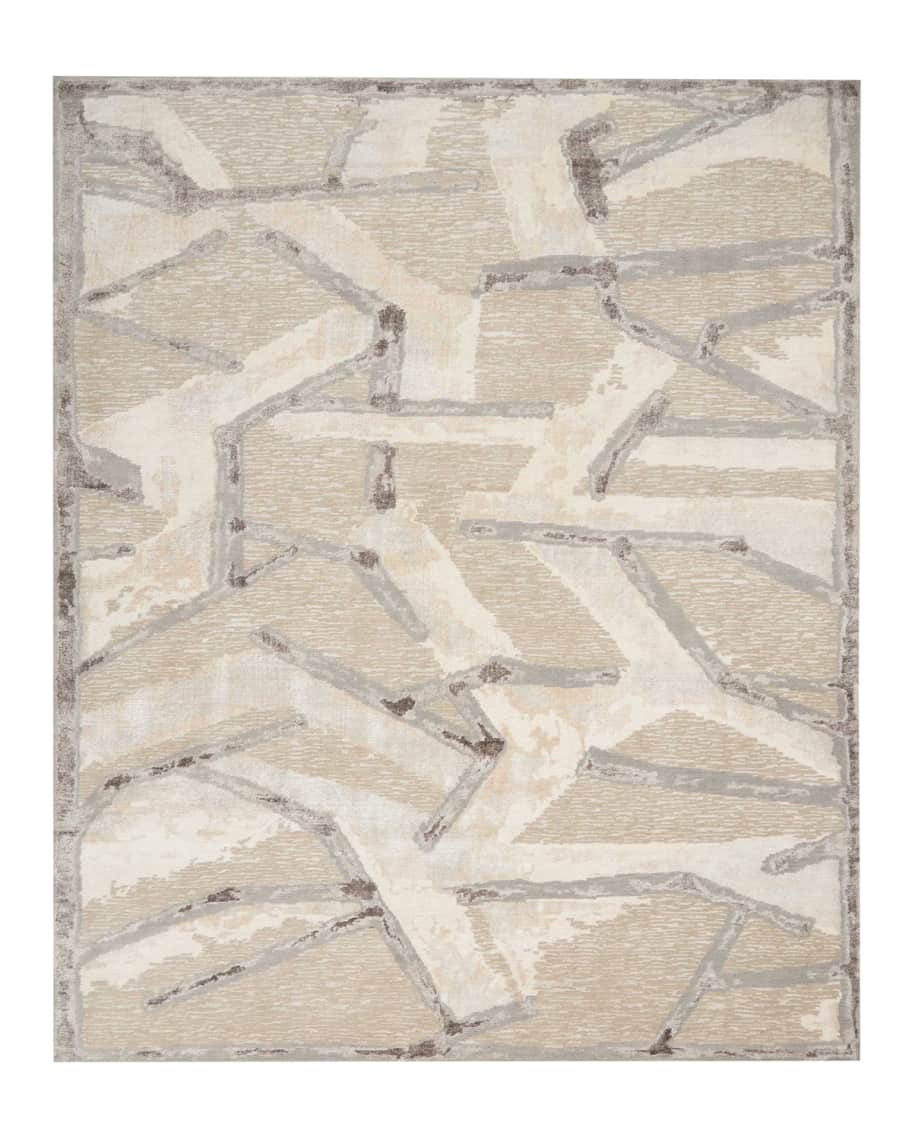 Image 1 of 2: Chemin Misted Morning Hand-Knotted Rug, 9' x 12'