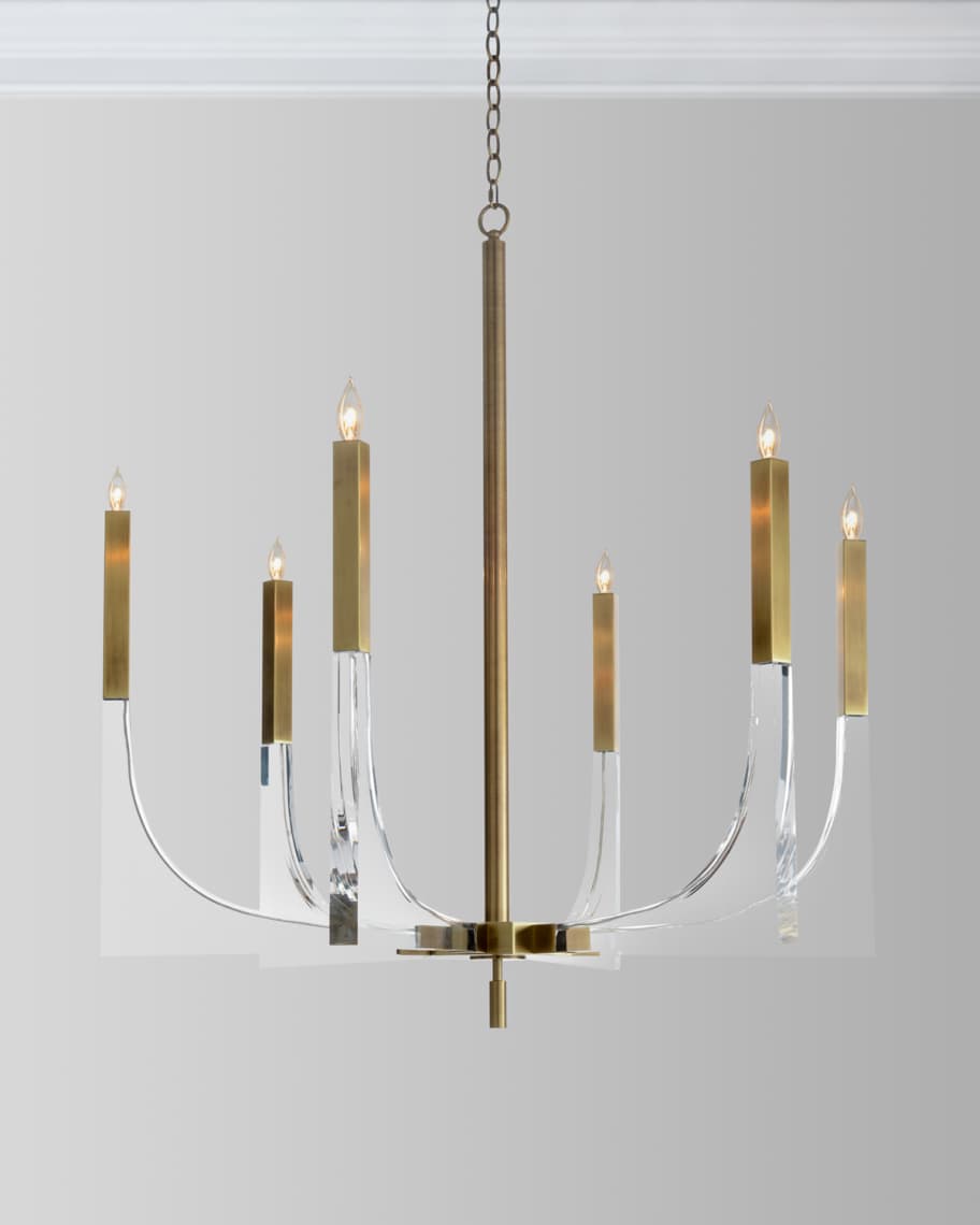 Acrylic and gold chandelier shop