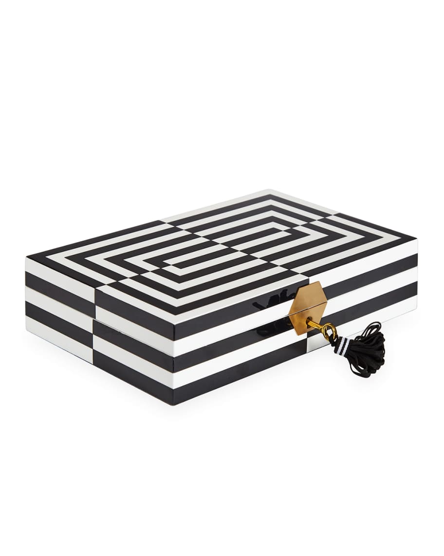 Image 3 of 4: Op Art Lacquer Jewelry Box