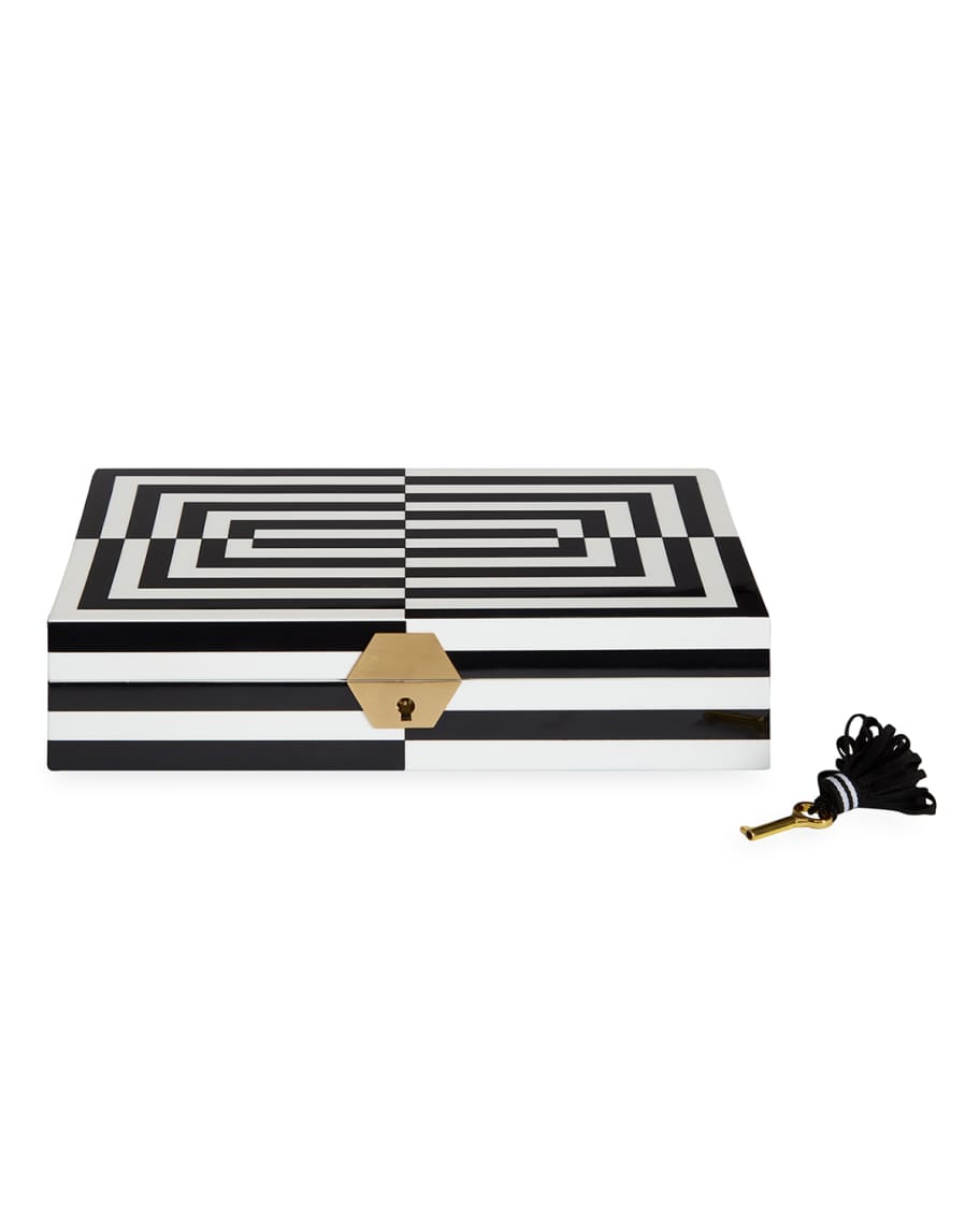 Image 1 of 4: Op Art Lacquer Jewelry Box
